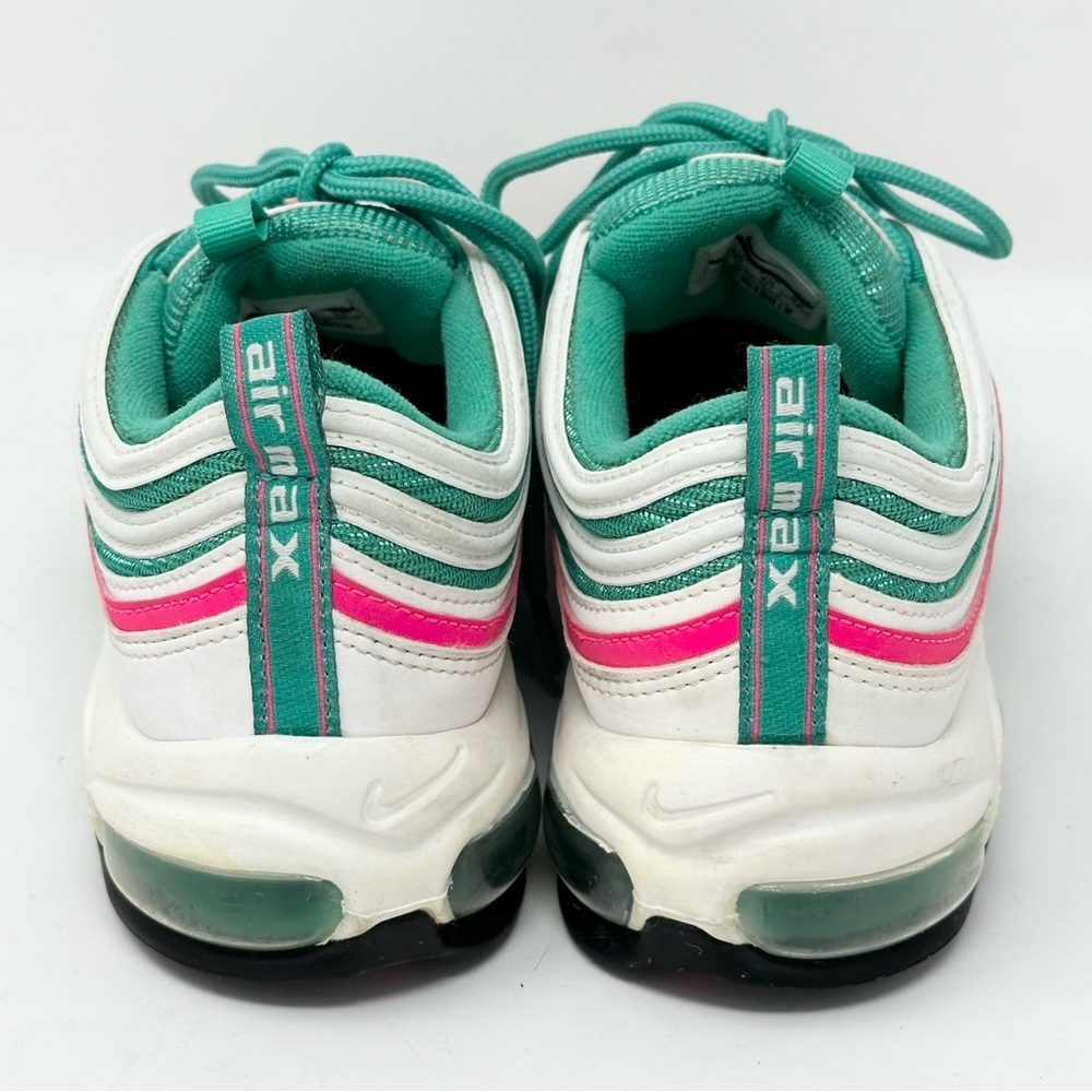 Nike Air Max 97 South Beach Youth 7Y White Pink Blast Green Shoes 921522-101 - Picture 5 of 10